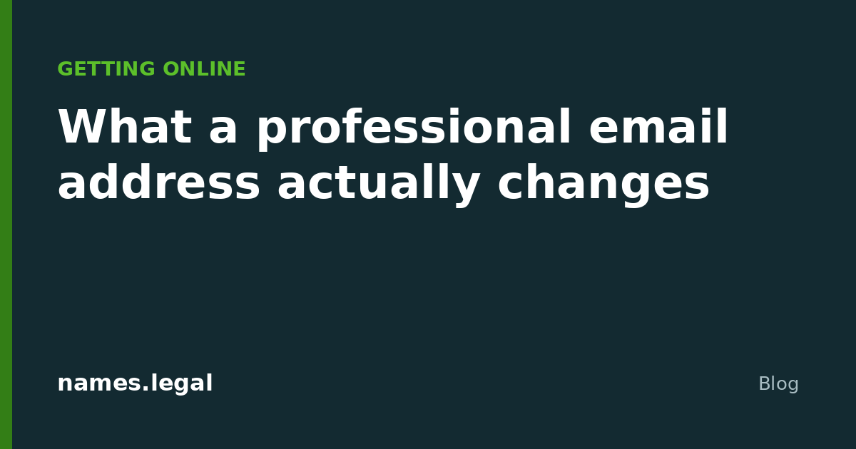 Ce que change vraiment une adresse e-mail professionnelle